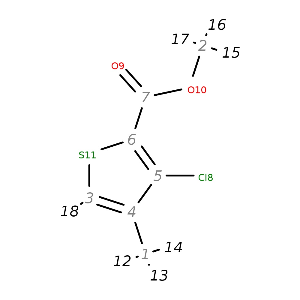 InChI=1S/C7H7ClO2S/c1-4-3-11-6(5(4)8)7(9)10-2/h3H,1-2H3