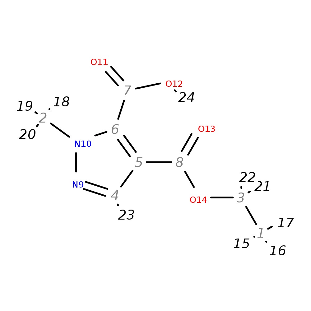InChI=1S/C8H10N2O4/c1-3-14-8(13)5-4-9-10(2)6(5)7(11)12/h4H,3H2,1-2H3,(H,11,12)