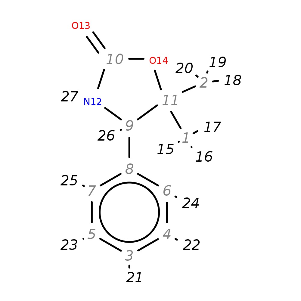 InChI=1S/C11H13NO2/c1-11(2)9(12-10(13)14-11)8-6-4-3-5-7-8/h3-7,9H,1-2H3,(H,12,13)/t9-/m0/s1