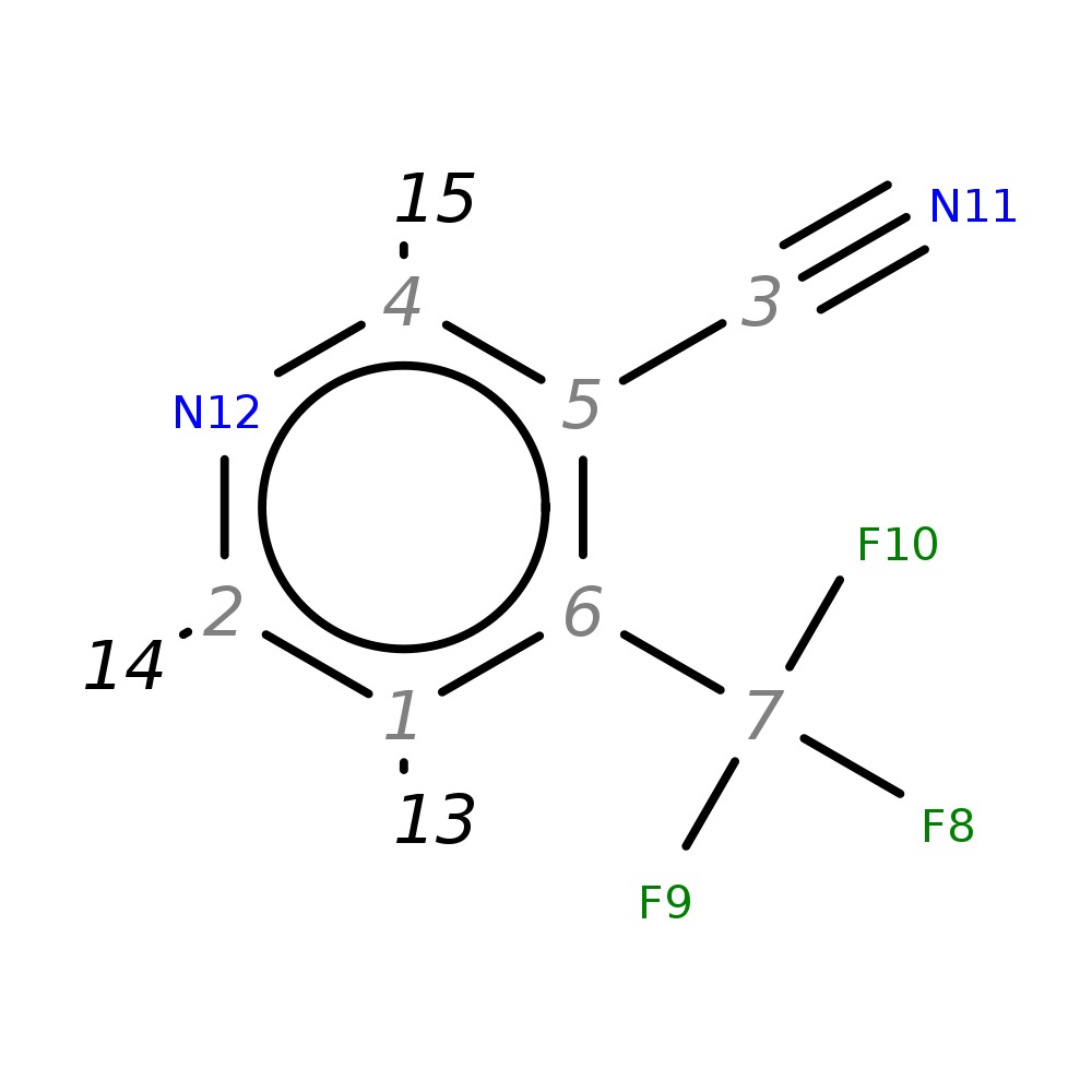 InChI=1S/C7H3F3N2/c8-7(9,10)6-1-2-12-4-5(6)3-11/h1-2,4H