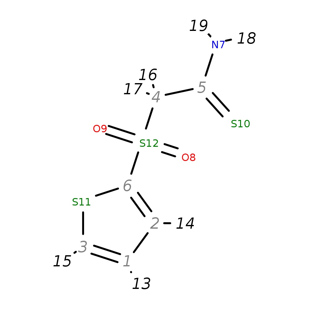 InChI=1S/C6H7NO2S3/c7-5(10)4-12(8,9)6-2-1-3-11-6/h1-3H,4H2,(H2,7,10)
