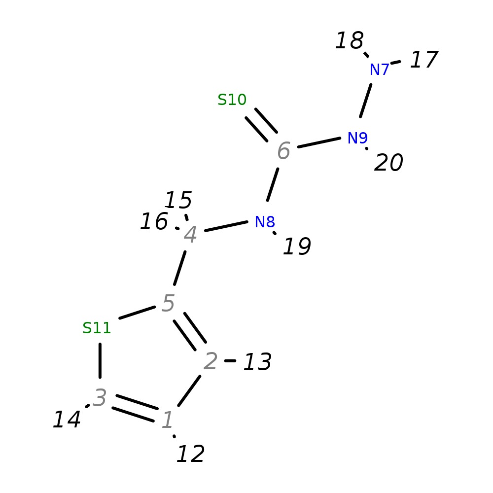 InChI=1S/C6H9N3S2/c7-9-6(10)8-4-5-2-1-3-11-5/h1-3H,4,7H2,(H2,8,9,10)