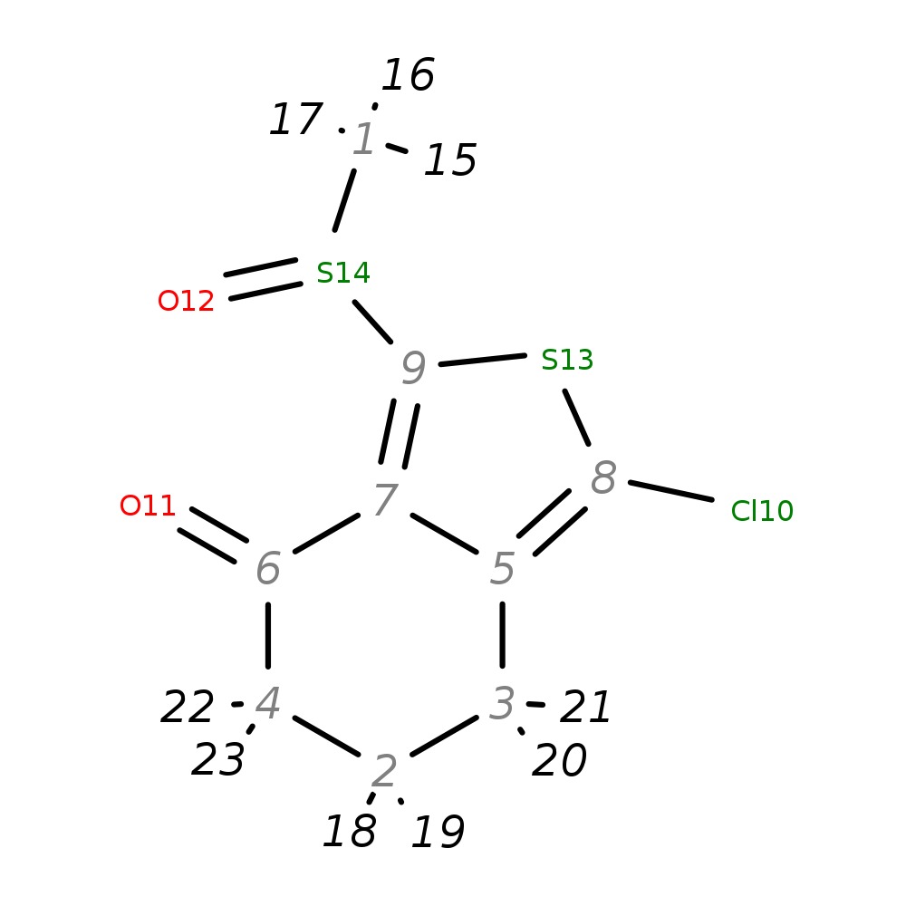 InChI=1S/C9H9ClO2S2/c1-14(12)9-7-5(8(10)13-9)3-2-4-6(7)11/h2-4H2,1H3/t14-/m0/s1