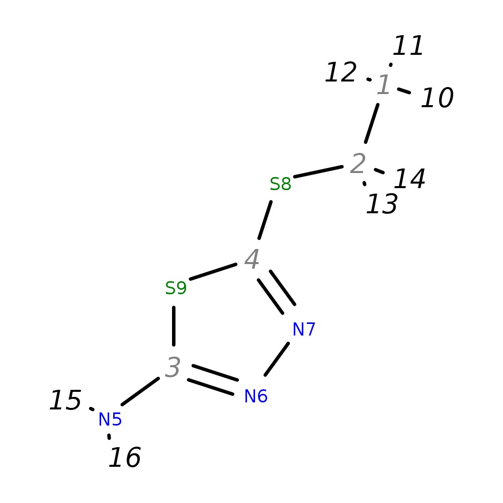 InChI=1S/C4H7N3S2/c1-2-8-4-7-6-3(5)9-4/h2H2,1H3,(H2,5,6)