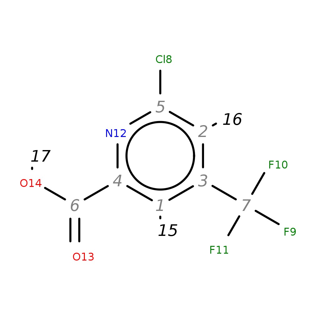 InChI=1S/C7H3ClF3NO2/c8-5-2-3(7(9,10)11)1-4(12-5)6(13)14/h1-2H,(H,13,14)