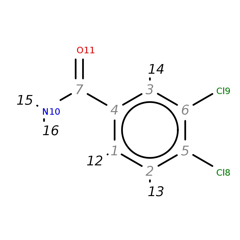 InChI=1S/C7H5Cl2NO/c8-5-2-1-4(7(10)11)3-6(5)9/h1-3H,(H2,10,11)