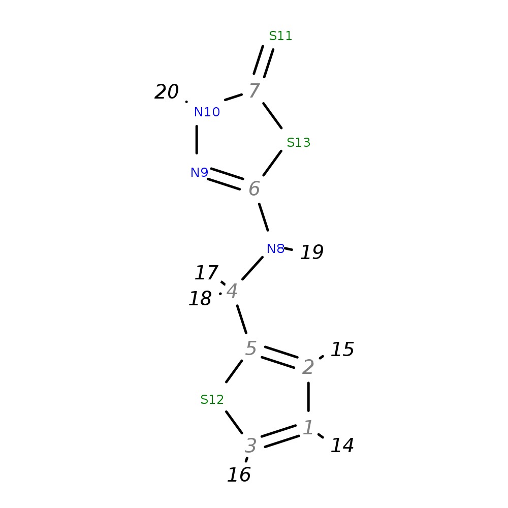 InChI=1S/C7H7N3S3/c11-7-10-9-6(13-7)8-4-5-2-1-3-12-5/h1-3H,4H2,(H,8,9)(H,10,11)