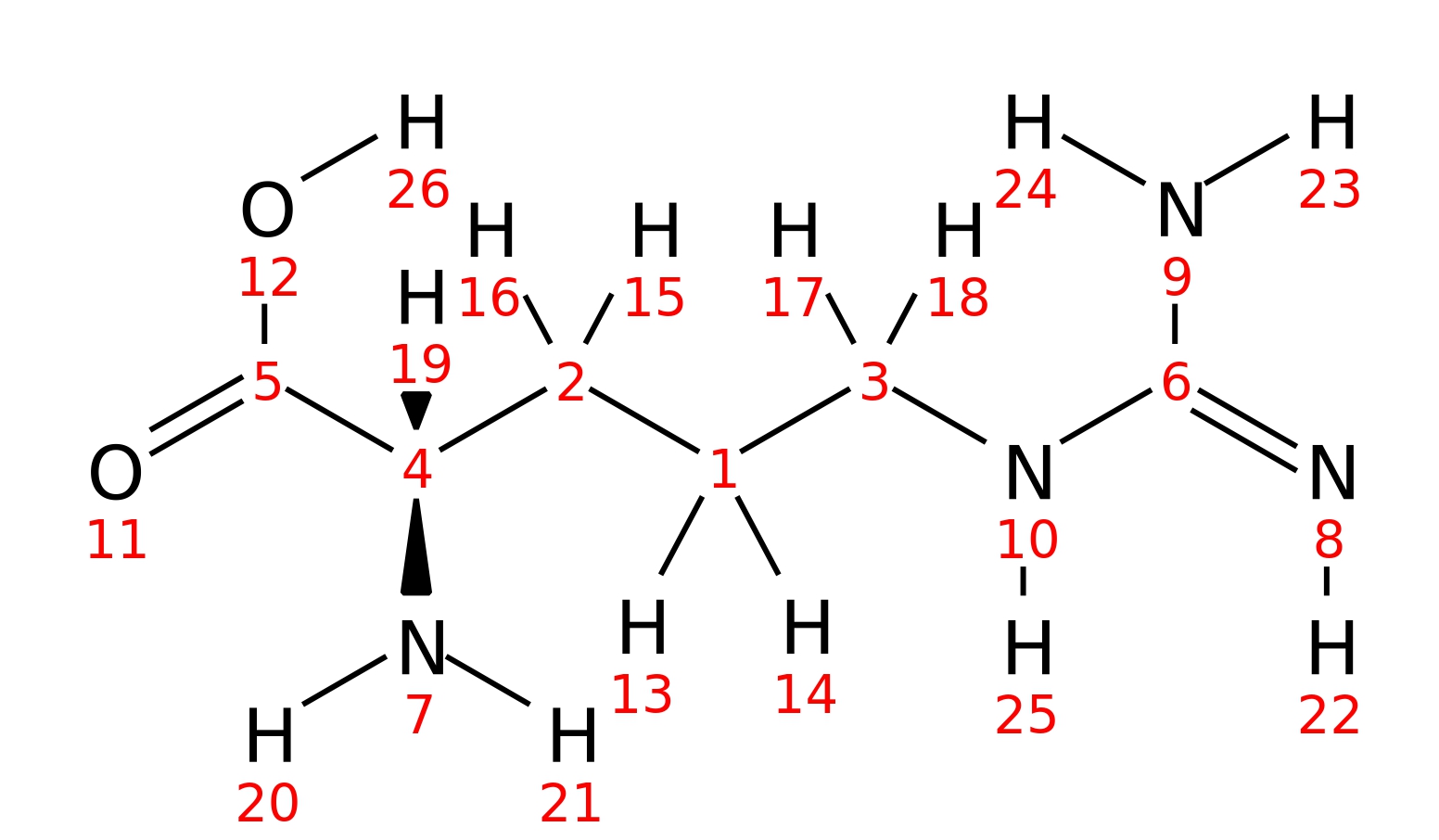 InChI=1S/C6H14N4O2/c7-4(5(11)12)2-1-3-10-6(8)9/h4H,1-3,7H2,(H,11,12)(H4,8,9,10)/t4-/m0/s1
