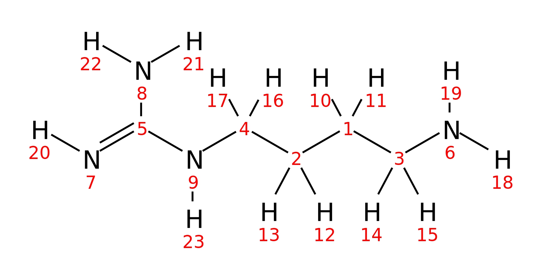 InChI=1S/C5H14N4/c6-3-1-2-4-9-5(7)8/h1-4,6H2,(H4,7,8,9)