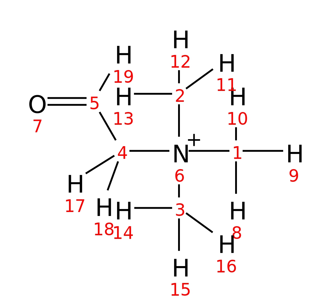 InChI=1S/C5H12NO/c1-6(2,3)4-5-7/h5H,4H2,1-3H3/q+1