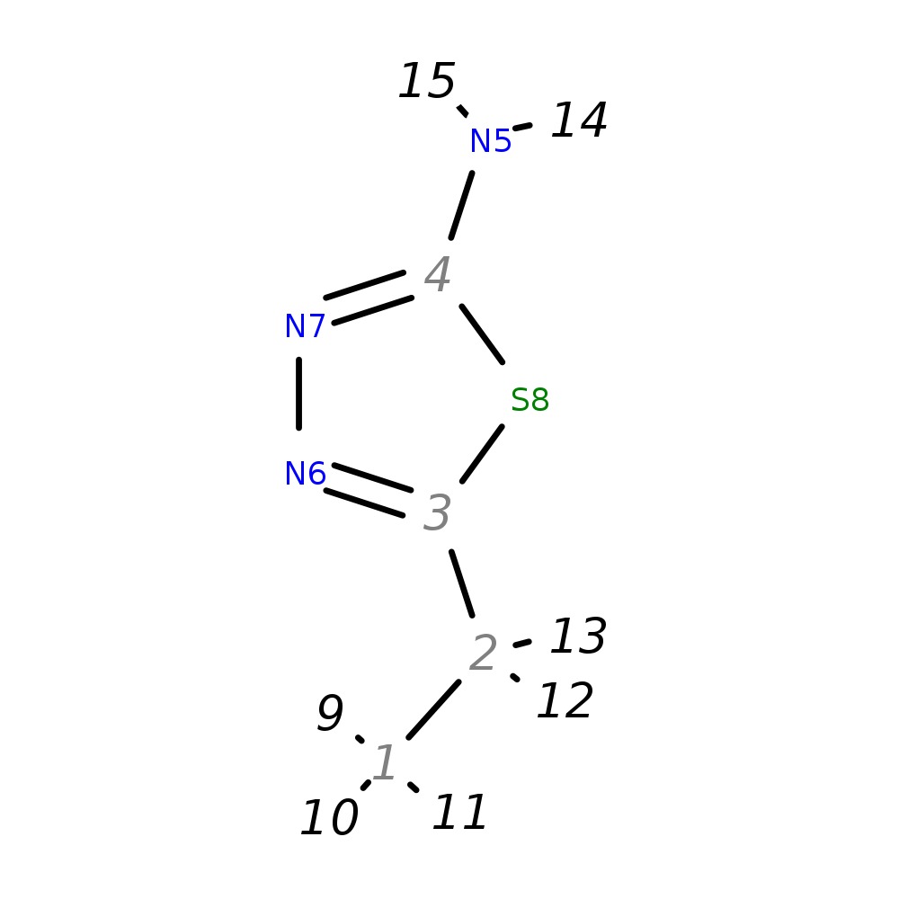 InChI=1S/C4H7N3S/c1-2-3-6-7-4(5)8-3/h2H2,1H3,(H2,5,7)