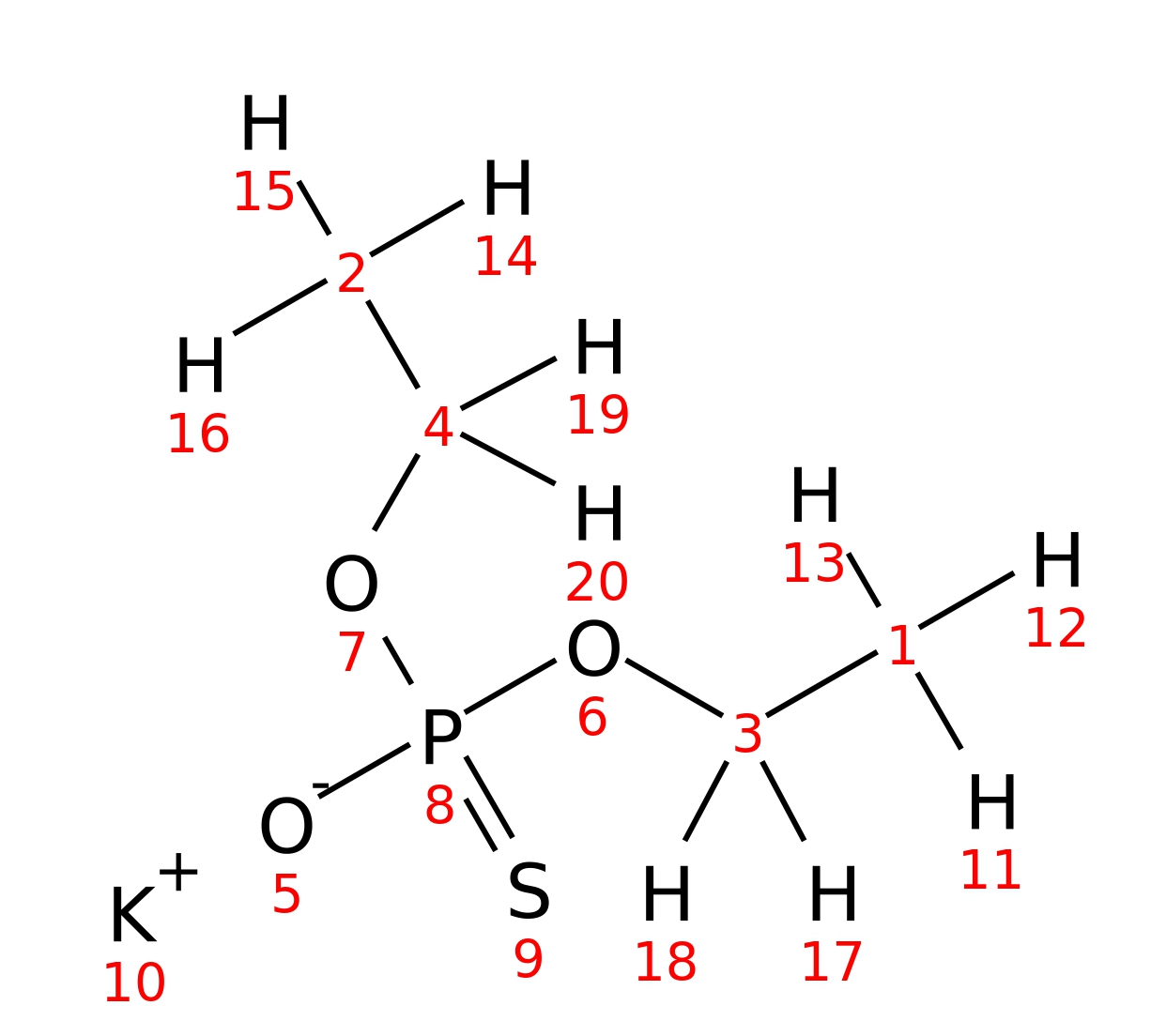 InChI=1S/C4H11O3PS.K/c1-3-6-8(5,9)7-4-2;/h3-4H2,1-2H3,(H,5,9);/q;+1/p-1