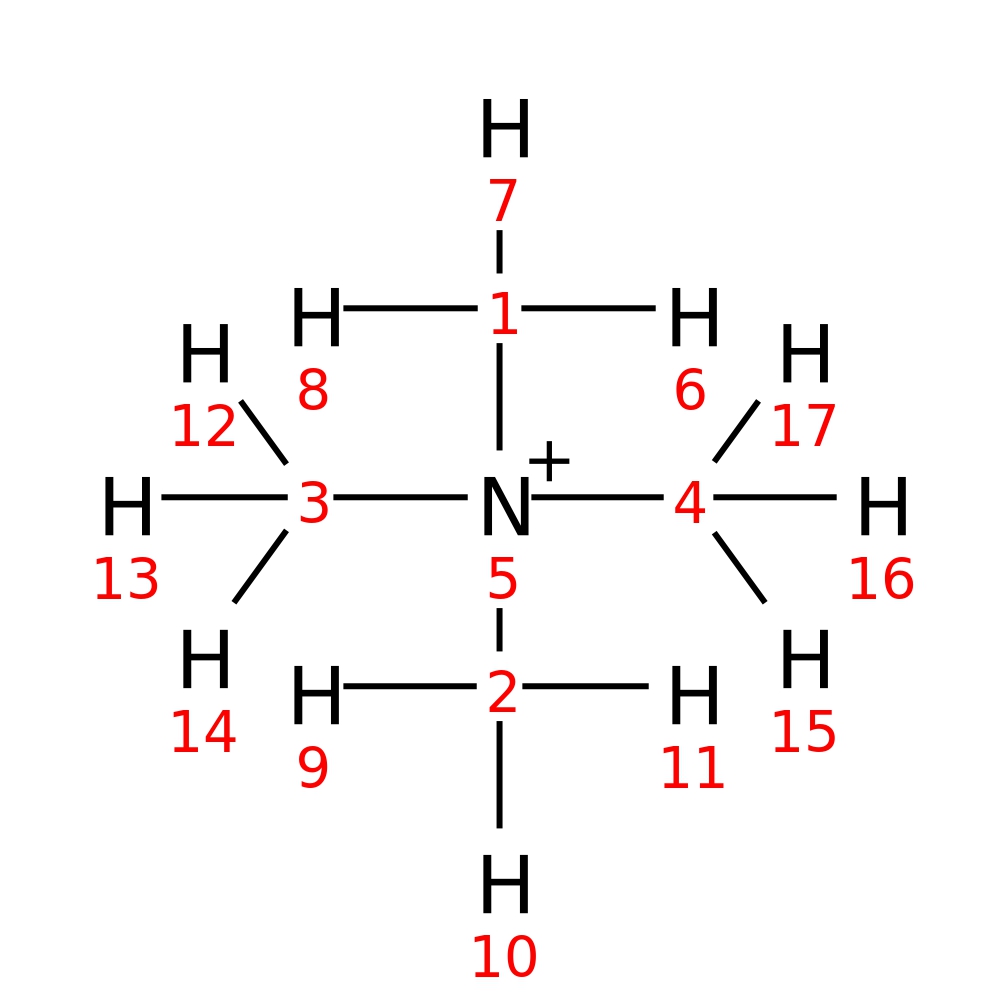 InChI=1S/C4H12N/c1-5(2,3)4/h1-4H3/q+1