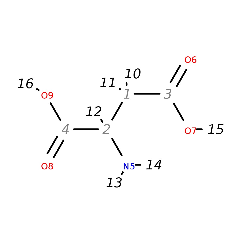InChI=1S/C4H7NO4/c5-2(4(8)9)1-3(6)7/h2H,1,5H2,(H,6,7)(H,8,9)/t2-/m0/s1
