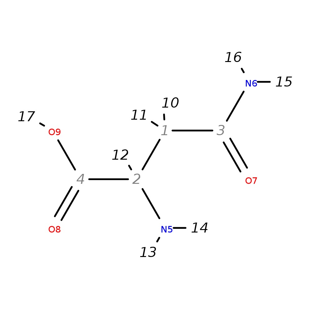 InChI=1S/C4H8N2O3/c5-2(4(8)9)1-3(6)7/h2H,1,5H2,(H2,6,7)(H,8,9)/t2-/m0/s1