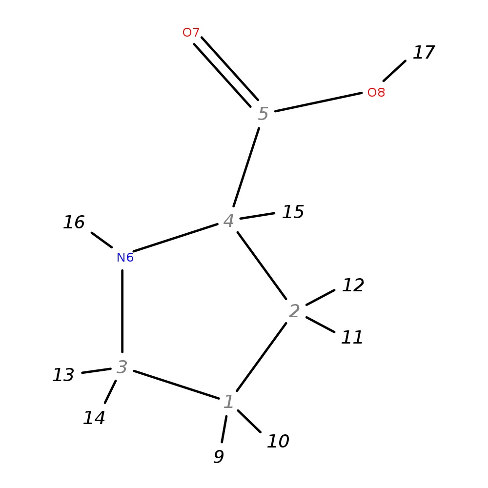 InChI=1S/C5H9NO2/c7-5(8)4-2-1-3-6-4/h4,6H,1-3H2,(H,7,8)/t4-/m0/s1